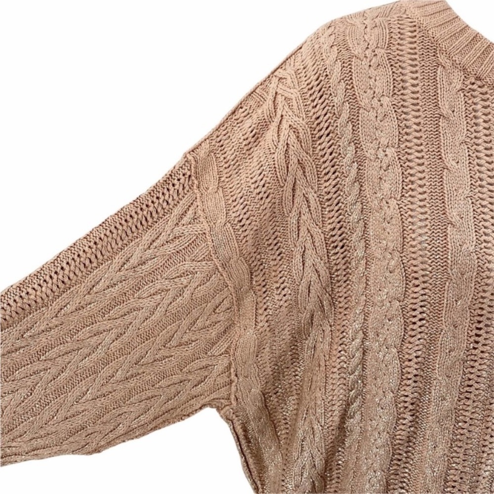 Free People XS EUC GOLD Knit Dolman Sleeve Dress OVERSIZED - Picture 6 of 11